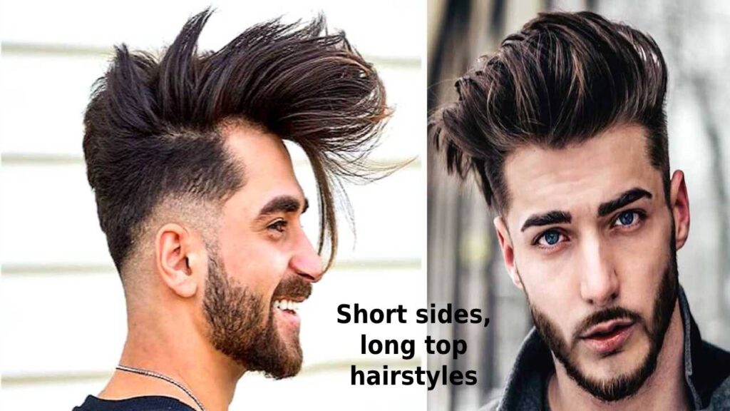 Short sides, long top hairstyles