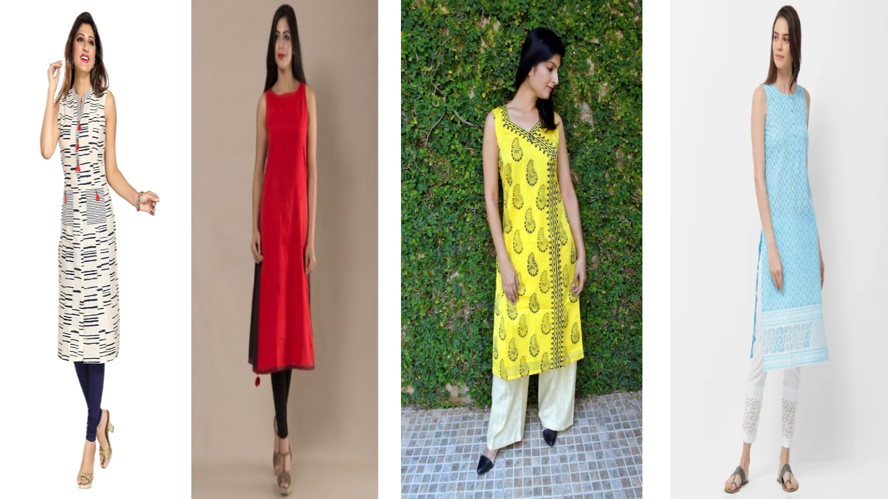  Sleeveless Kurtis – Looks, Trendy choices of Sleeveless Kurtis, Best stylish Sleeveless Kurtis