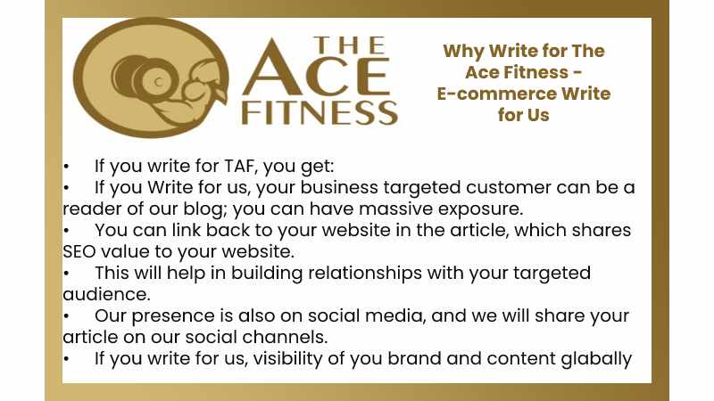 Why Write for The Ace Fitness - E-commerce Write for Us