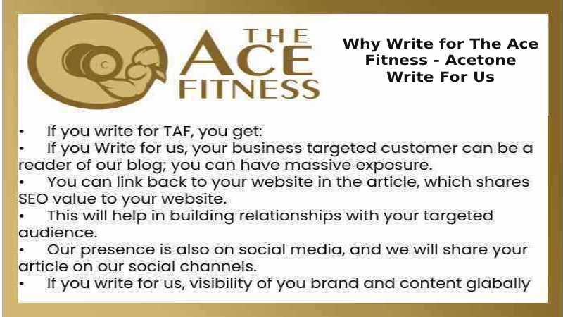 Why Write for The Ace Fitness - Acetone Write For Us