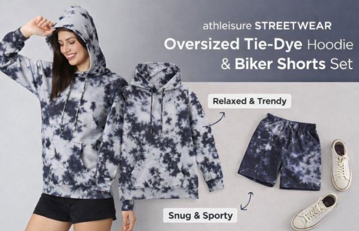 Oversized Hoodie & Biker Shorts Set