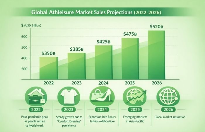 Sales Figure of Athleisure Clothes 2022-2026