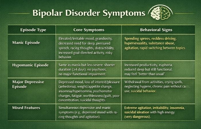 Bipolar Disorder Symptoms 